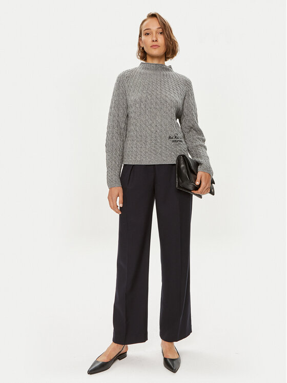 Tommy Hilfiger Tommy Hilfiger Megztinis WW0WW42144 Pilka Relaxed Fit