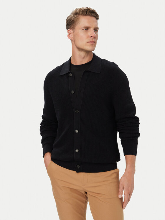 BOSS Cardigan C-Laconico 50565524 Negru Regular Fit