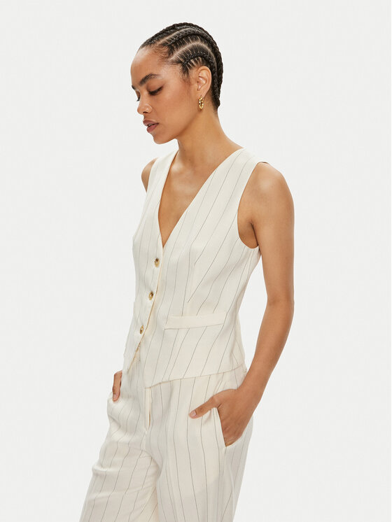 ViCOLO ViCOLO Жилет TB1495 Écru Regular Fit