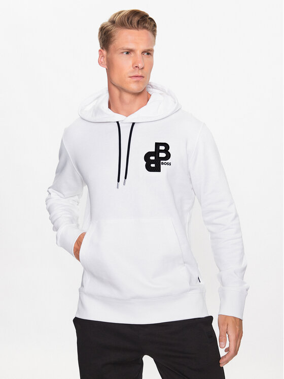 BOSS Boss Majica dugih rukava 50499925 Bijela Regular Fit