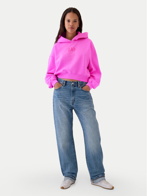 Gap Gap Majica dugih rukava 841725-01 Ružičasta Regular Fit