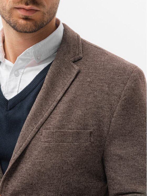 Ombre Ombre Sako M162 Hnědá Regular Fit
