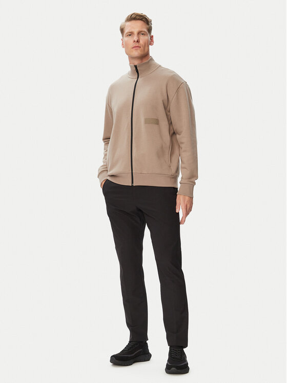 BOSS BOSS Bluza Sw Collar 50564104 Beżowy Relaxed Fit