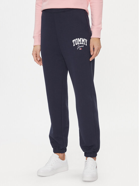 Tommy Jeans Pantaloni trening DW0DW16379 Bleumarin Relaxed Fit