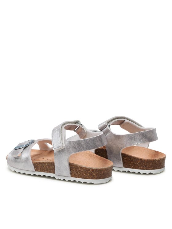 Geox Geox Sandály J Adriel Girl J028MC000BJC1007 S Stříbrná