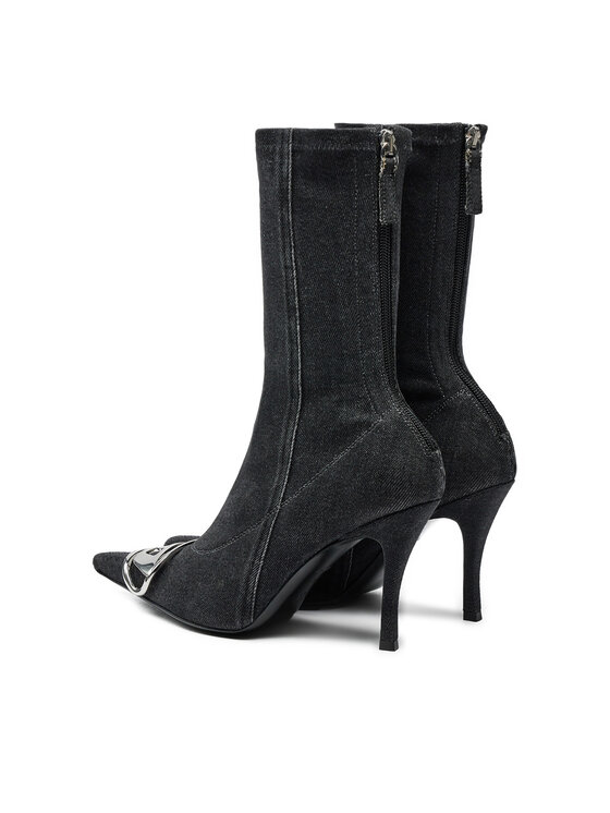 Diesel Diesel Botki 95mm D-Venus Y03413P6078 Czarny