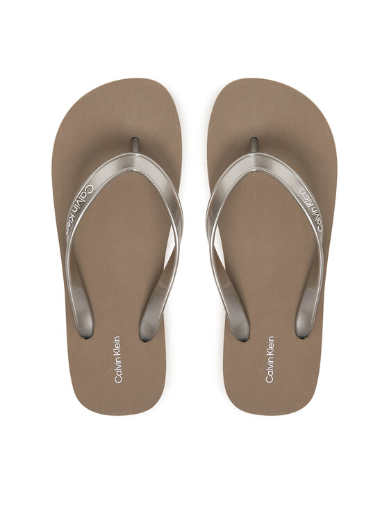 Calvin Klein Calvin Klein Flip flop Flatform Flip Flop Met Tpu HW0HW03120 Auriu