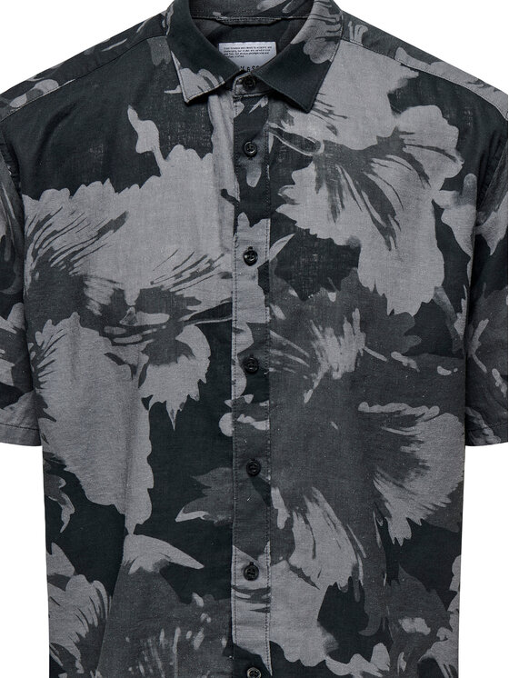 Only & Sons Only & Sons Košeľa Caiden 22032123 Sivá Relaxed Fit