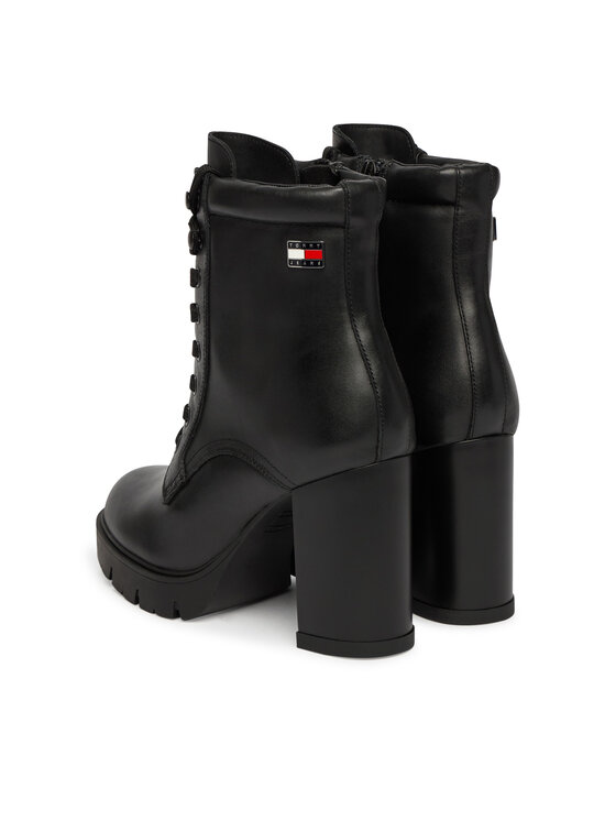 Tommy Jeans Tommy Jeans Saapad Tjw Lace Up High Heel Boots EN0EN03109 Must