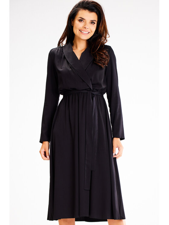 Awama Awama Vestito estivo A604 Nero Basic Fit