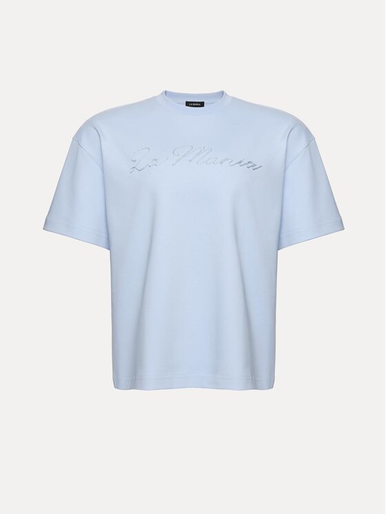 La Mania La Mania T-Shirt MAINE Niebieski jasny Basic Fit
