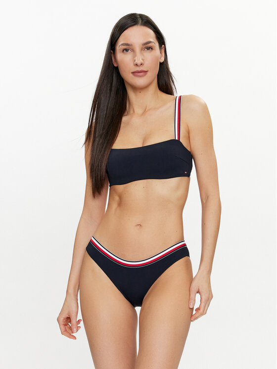 Tommy Hilfiger Tommy Hilfiger Bikinio viršus UW0UW05291 Tamsiai mėlyna