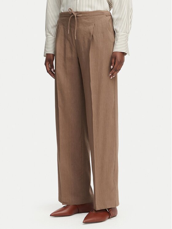 Marella Pantaloni din material Alloro 2613131115 Maro Regular Fit