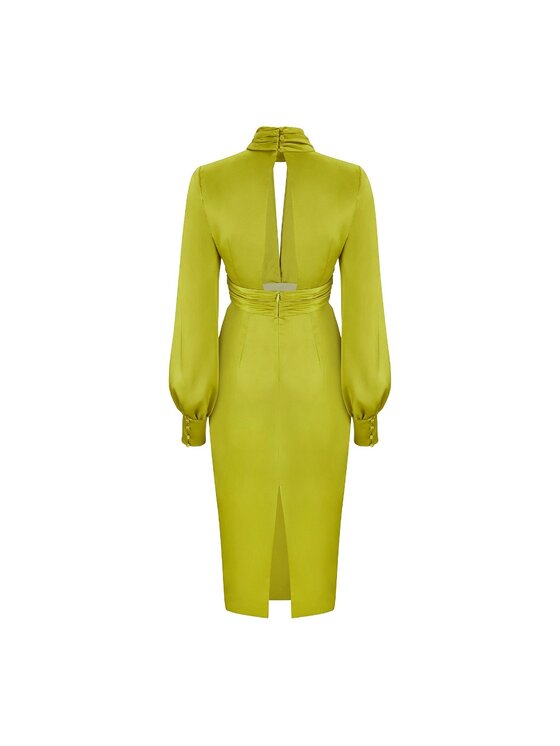 La Mania La Mania Sukienka koktajlowa RAQUEL Zielony Classic Fit