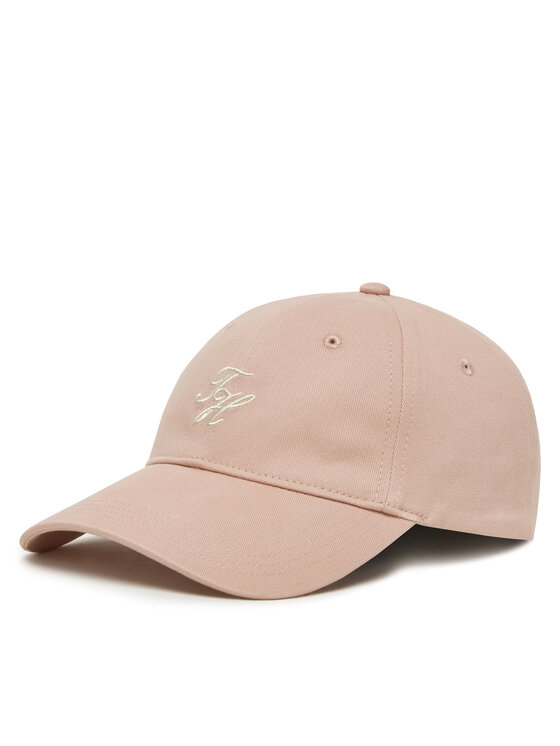 Czapka z daszkiem Tommy Hilfiger, Różowa, Embroidered Cap AW0AW17490