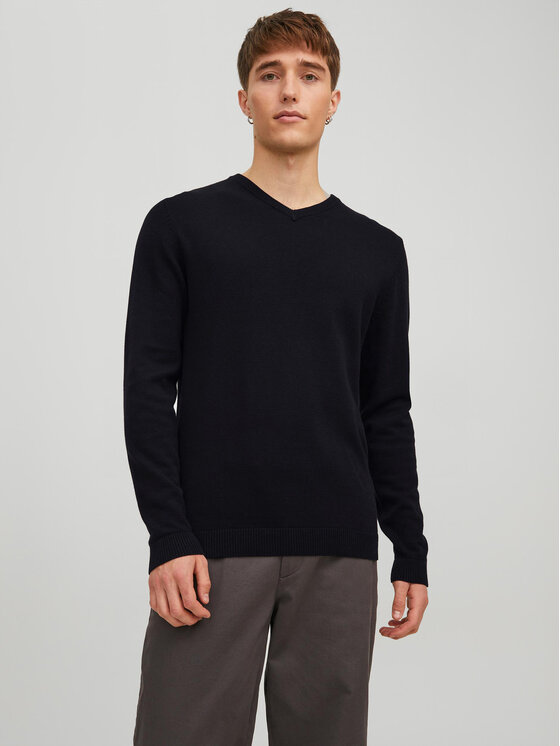 Jack&Jones Džemper 12137194 Crna Regular Fit