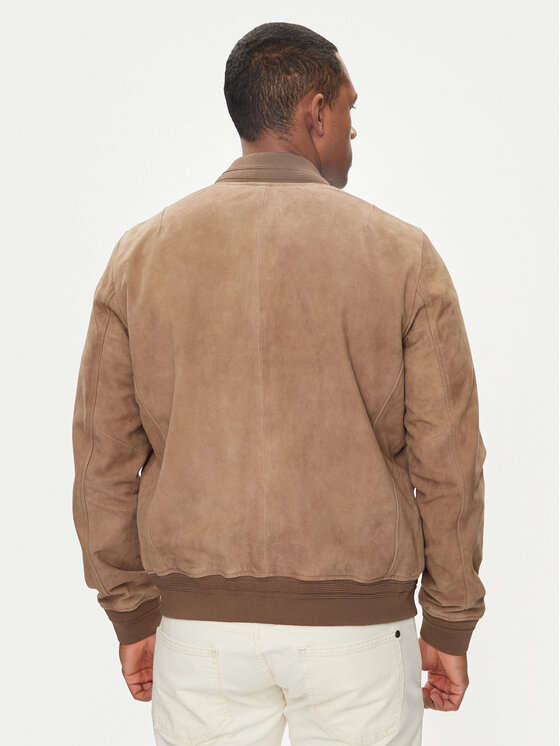 Serge Pariente Serge Pariente Lederjacke M888 Beige Regular Fit
