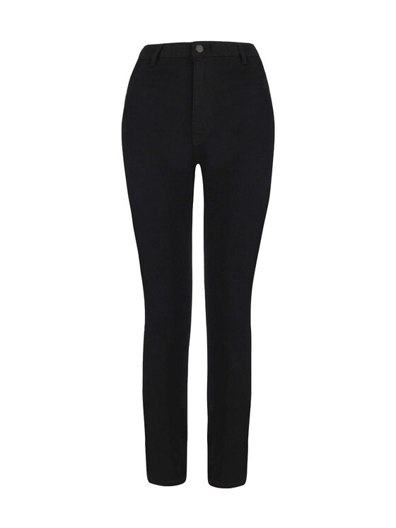 Volcano Volcano Spodnie damskie R-LARISA Czarny Regular Fit