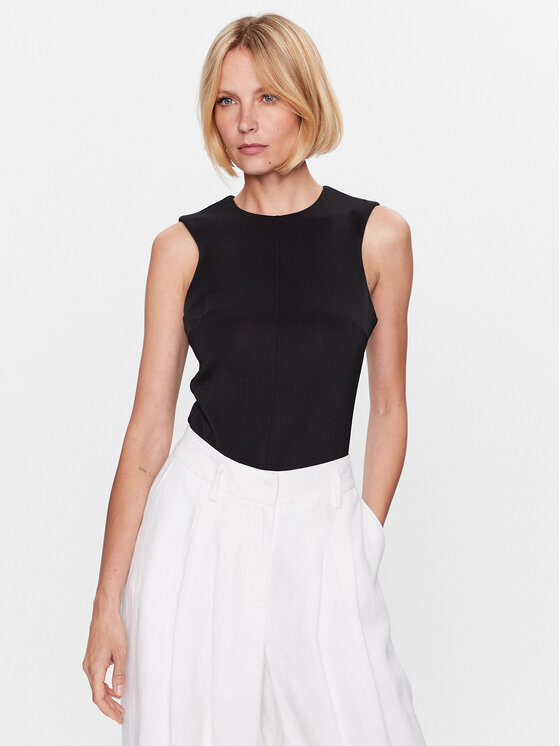 Calvin Klein Blúzka K20K205847 Čierna Slim Fit