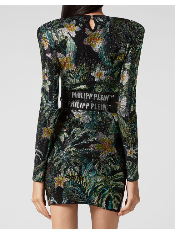 PHILIPP PLEIN PHILIPP PLEIN Bluzka 3277 Zielony Cropped Fit