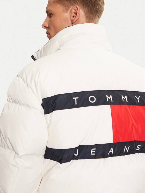Tommy Jeans Tommy Jeans Vatovaná bunda Alaska DM0DM20479 Bílá Regular Fit