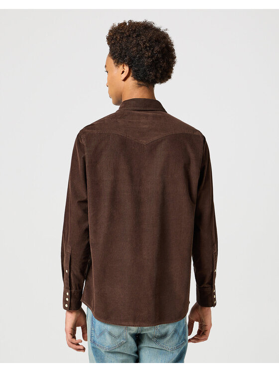 Wrangler Wrangler Koszula WESTERN SHIRT Brązowy Regular Fit