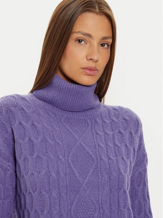 Brave Soul Brave Soul Sukienka dzianinowa LKD-248SINBYB Fioletowy Regular Fit