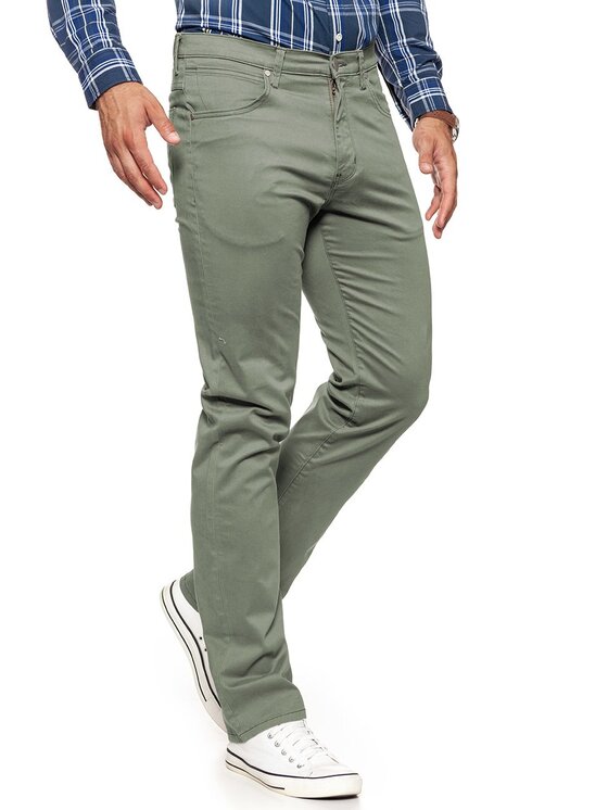 Wrangler Wrangler Pantaloni di tessuto ARIZONA Verde Straight Fit