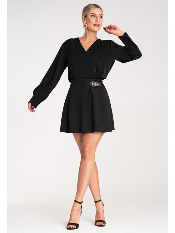 FIGL FIGL Mini sukňa M1157 Čierna A-Line Fit