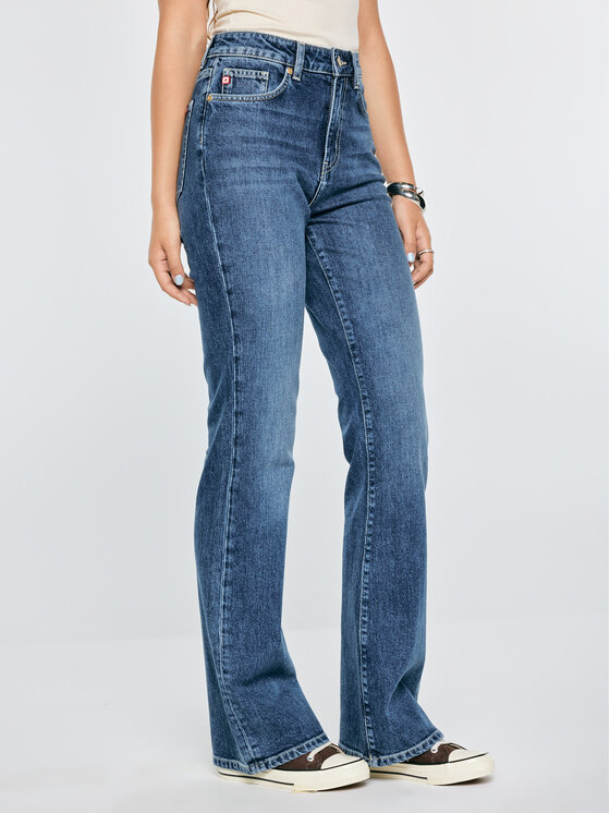 BIG STAR BIG STAR Jeansy CHIARA Niebieski Flare Fit