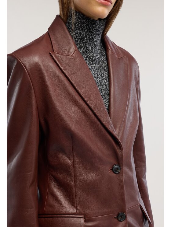 Trussardi Trussardi Kurtka skórzana Q005A000435N077 Brązowy Regular Fit