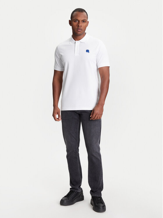 KARL LAGERFELD KARL LAGERFELD Polokošeľa 745022 553231 Biela Regular Fit
