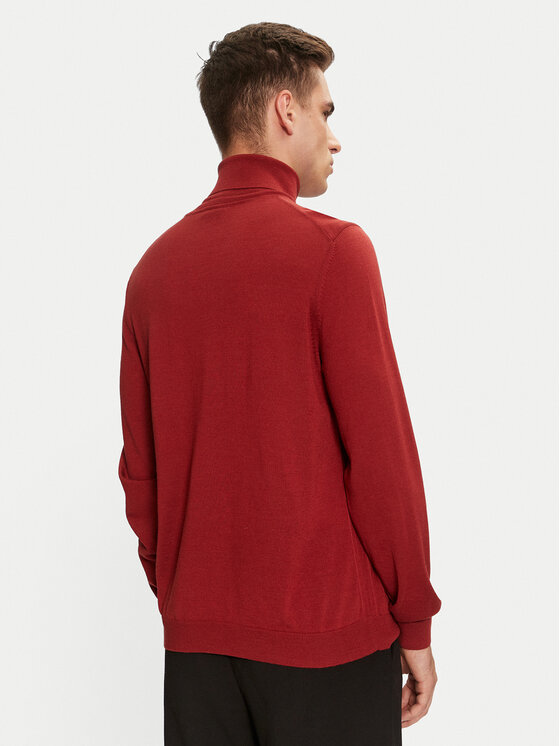 BOSS Boss Rollkragenpullover Musso-P 50468262 Rot Slim Fit