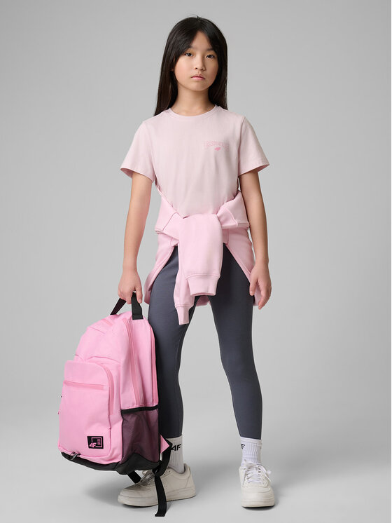 4F 4F T-Shirt WILD WANDERLUST Różowy jasny Regular Fit