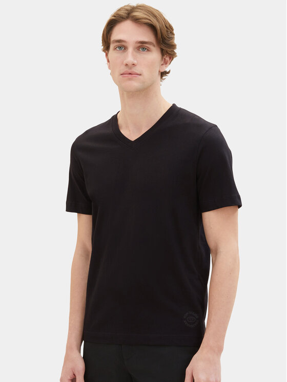 Tom Tailor Tom Tailor Súprava tričiek 1037738 Čierna Regular Fit