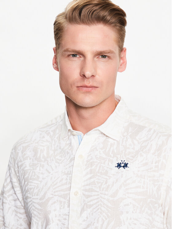 La Martina La Martina Krekls VMC026 TL126 Balts Regular Fit