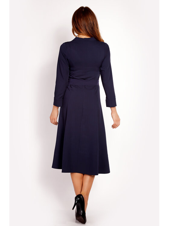 Awama Awama Abito da cocktail L016 Blu scuro Basic Fit