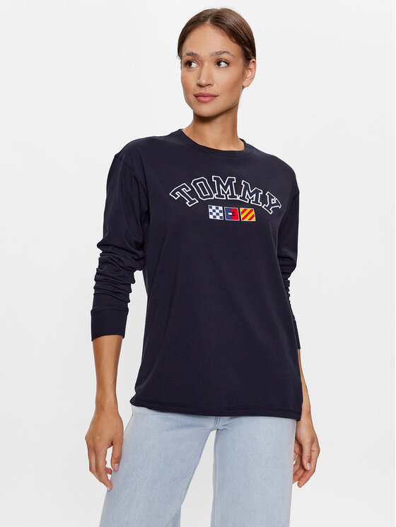 Tommy Jeans Tommy Jeans Blúz DW0DW16168 Sötétkék Oversize