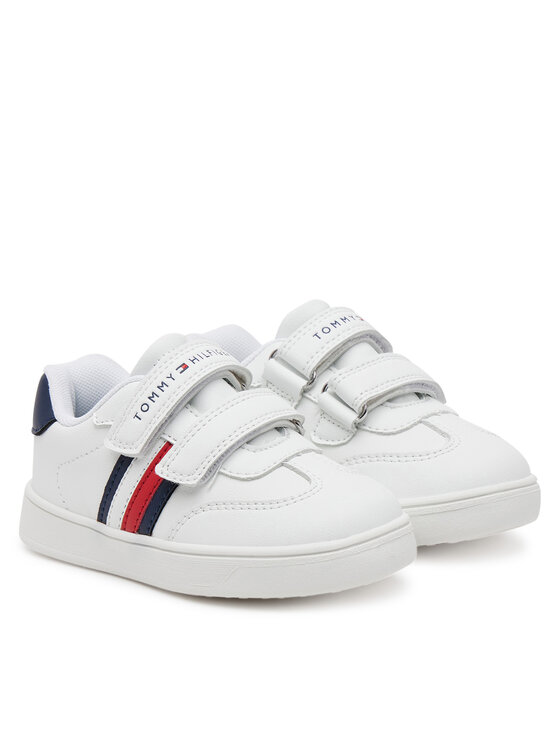 Tommy Hilfiger Tommy Hilfiger Sneakersy Stripes Low Cut Velcro Sneaker T1X9-33839-1355 M Biały