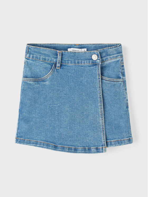NAME IT Pantaloni scurți de blugi 13220247 Albastru Regular Fit