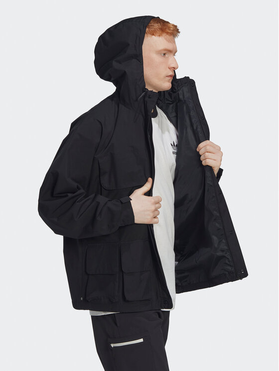 adidas adidas Demisezoninė striukė Adventure HK4996 Juoda Loose Fit