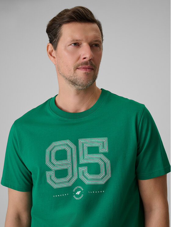 4F 4F T-Shirt SPORTS CLUB Zielony Regular Fit