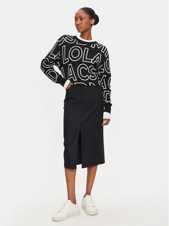 United Colors Of Benetton United Colors Of Benetton Fustă de blugi 4SQPD003W Negru Regular Fit