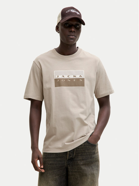 Jack & Jones Tricou Fusion 12289863 Gri Regular Fit