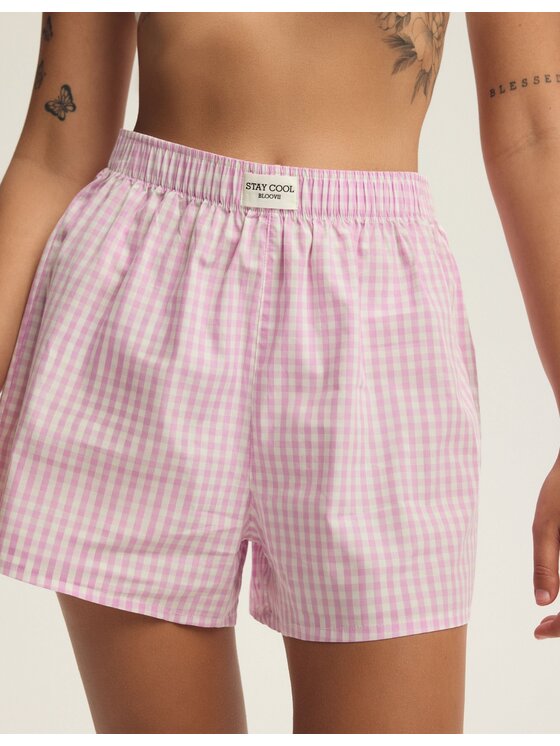 Esotiq Esotiq Szorty materiałowe 43754 Różowy Regular Fit