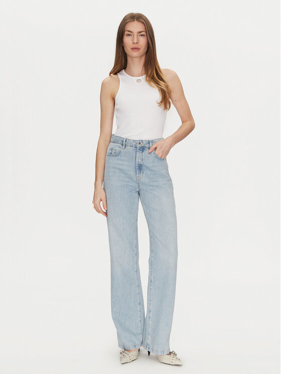 TWINSET TWINSET Top 251TP2550 Biały Slim Fit