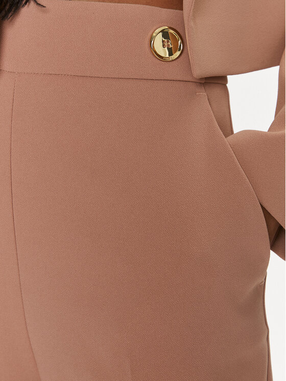 PINKO Pinko Hlače iz tkanine 100055 A14I Rjava Straight Fit