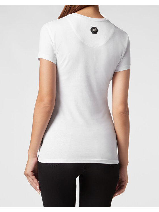 PHILIPP PLEIN PHILIPP PLEIN T-Shirt 2453 Biały Skin Tight Fit