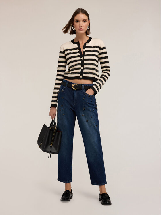 Motivi Motivi Cardigan M459W003559N0S1 Nero Regular Fit