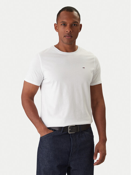 Tommy Jeans Tommy Jeans Póló DM0DM04411 Fehér Slim Fit